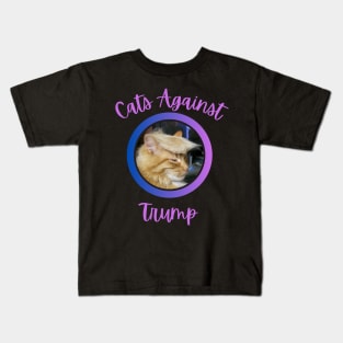 Funny Cats Anti-Trump - Cats Against Trump Kids T-Shirt